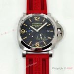 Copy Panerai Luminor GMT Power Reserve PAM1321 Red Rubber Strap